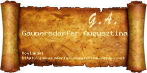 Gaunersdorfer Augusztina névjegykártya
